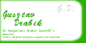 gusztav drabik business card